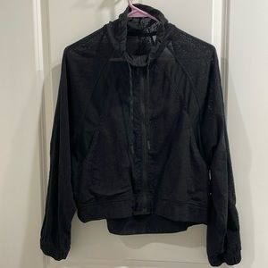 Lululemon black lace/mesh zip up